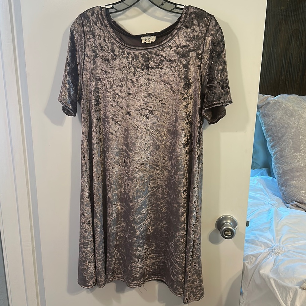 POL Crushed Velvet Dress